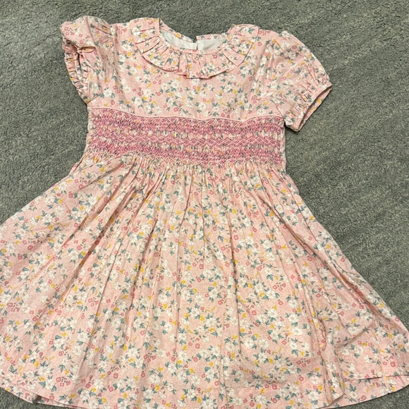 Rachel Riley | Dresses | Rachel Riley Pink Floral Smocked Dress | Poshmark